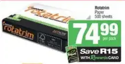 SuperSpar Rotatrim Paper 500 sheets offer