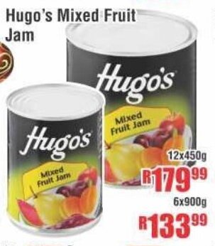 Devland Cash And Carry Hugo's Mixed Fruit Jam 12x450g offer