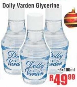 Devland Cash And Carry Dolly Varden Glycerine 6x100ml offer