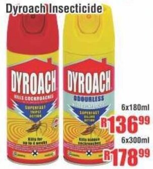 Devland Cash And Carry Dyroach Insecticide 6x180ml offer