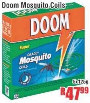 Doom Mosquito Coils 5x125g