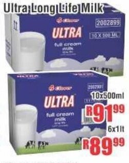 Devland Cash And Carry Ultra Long Life Milk 10x500ml offer