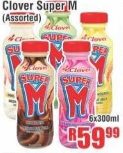 Devland Cash And Carry Clover Super M Assorted 6x 300ml offer