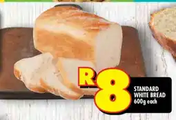 Shoprite STANDARD WHITE BREAD 600g each offer