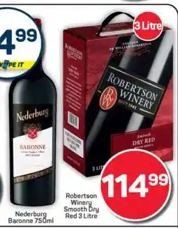 Pick n Pay Hypermarket Robertson Winery Smooth Dry Red 3 Litre offer
