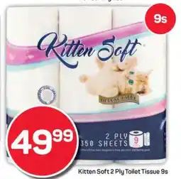 Pick n Pay Hypermarket Kitten Soft 2 Ply Toilet Tissue 9s offer
