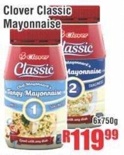 Devland Cash And Carry Clover Classic Mayonnaise 6x750g offer
