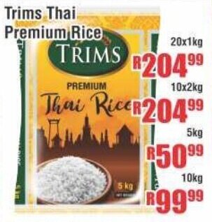 Devland Cash And Carry Trims Thai Premium Rice 20x1kg offer