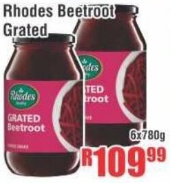 Devland Cash And Carry Rhodes Beetroot Grated 6x780g offer