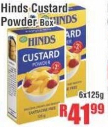 Devland Cash And Carry Hinds Custard Powder Box 6x125g offer