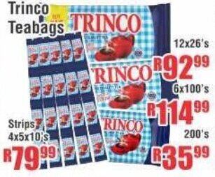 Trinco Teabags 12x26's