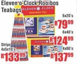 Devland Cash And Carry Eleven o'Clock Rooibos Teabags 6x20's offer