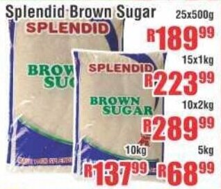 Devland Cash And Carry Splendid Brown Sugar 25x500g offer