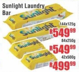Devland Cash And Carry Sunlight Laundry Bar 144x125g offer