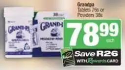 SuperSpar Grandpa tablets or powders offer