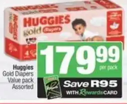 SuperSpar Huggies gold diapers value pack assorted offer