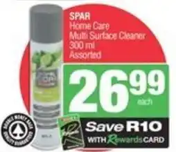SuperSpar Spar home care multi surface cleaner offer