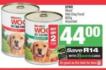 SuperSpar Spar wet dog food offer