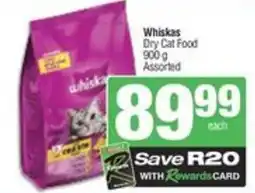 SuperSpar Whiskas dry cat food offer