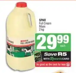 SuperSpar Spar full cream maas offer