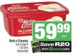 SuperSpar Rich n creamy ice cream offer