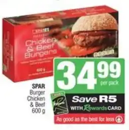 SuperSpar Spar burger chicken & beef offer