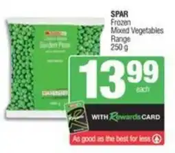 SuperSpar Spar frozen mixed vegetables range offer