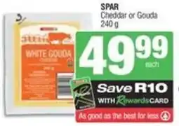 SuperSpar Spar cheddar or gouda offer
