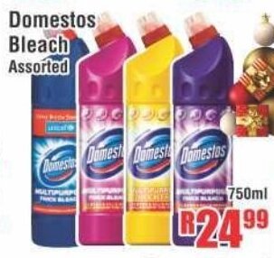 Devland Cash And Carry Domestos Bleach Assorted 750ml offer