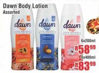 Dawn Body Lotion Assorted 6x200ml