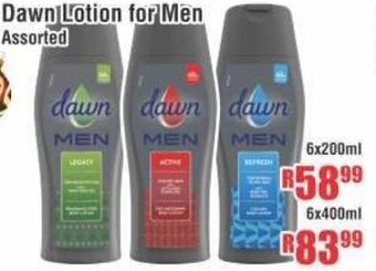 Devland Cash And Carry Dawn Lotion for Men Assorted 6x200ml offer