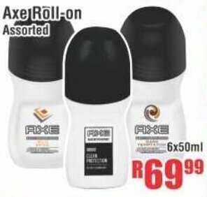 Devland Cash And Carry Axe Roll-On Assorted 6x50ml offer
