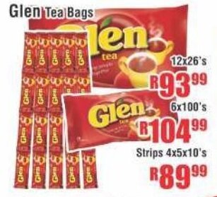 Devland Cash And Carry Glen Tea Bags 12x26's offer