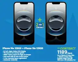 Incredible Connection iPhone 16e 128GB + iPhone 16e 128GB offer
