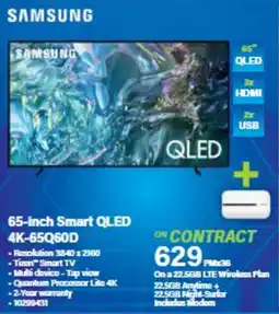 Incredible Connection SAMSUNG 65-inch Smart QLED 4K-65Q60D offer