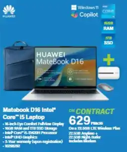 Incredible Connection HUAWEI Matebook D16 Intel Core i5 Laptop offer
