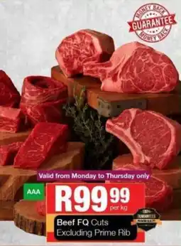 Take 'n Pay Beef FQ Cuts Excluding Prime Rib offer