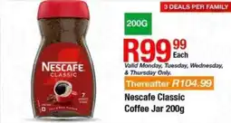 Take 'n Pay Nescafe Classic Coffee Jar offer