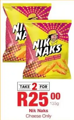 Take 'n Pay Nik Naks Cheese Only offer