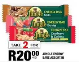 Take 'n Pay Jungle energy bars assorted offer
