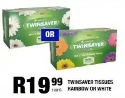 Take 'n Pay Twinsaver tissues rainbow or white offer