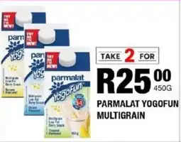 Take 'n Pay Parmalat yogofun multigrain offer