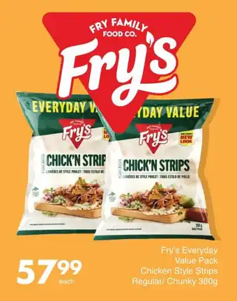 Save Fry's Everyday Value Pack Chicken Style Strips Regular/ Chunky offer