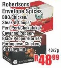 Robertsons Envelope Spices 40x7g