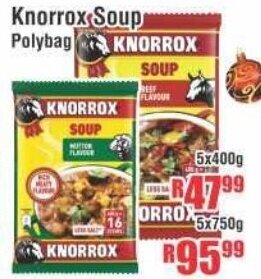 Devland Cash And Carry Knorrox Soup Polybag 5x400g offer