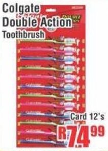 Devland Cash And Carry Colgate Double Action Toothbrush Card 12's offer