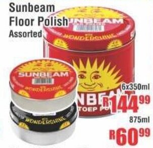 Devland Cash And Carry Sunbeam Floor Polish Assorted 6x350ml offer