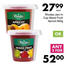 Save Rhodes Jam In Cup Mixed Fruit/ Apricot offer