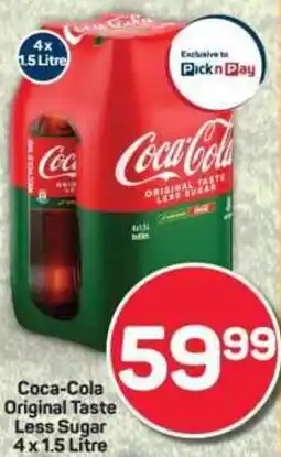 Pick n Pay Coca-Cola Original Taste Less Sugar offer
