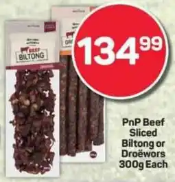 Pick n Pay PnP Beef Sliced Biltong or Droewors offer